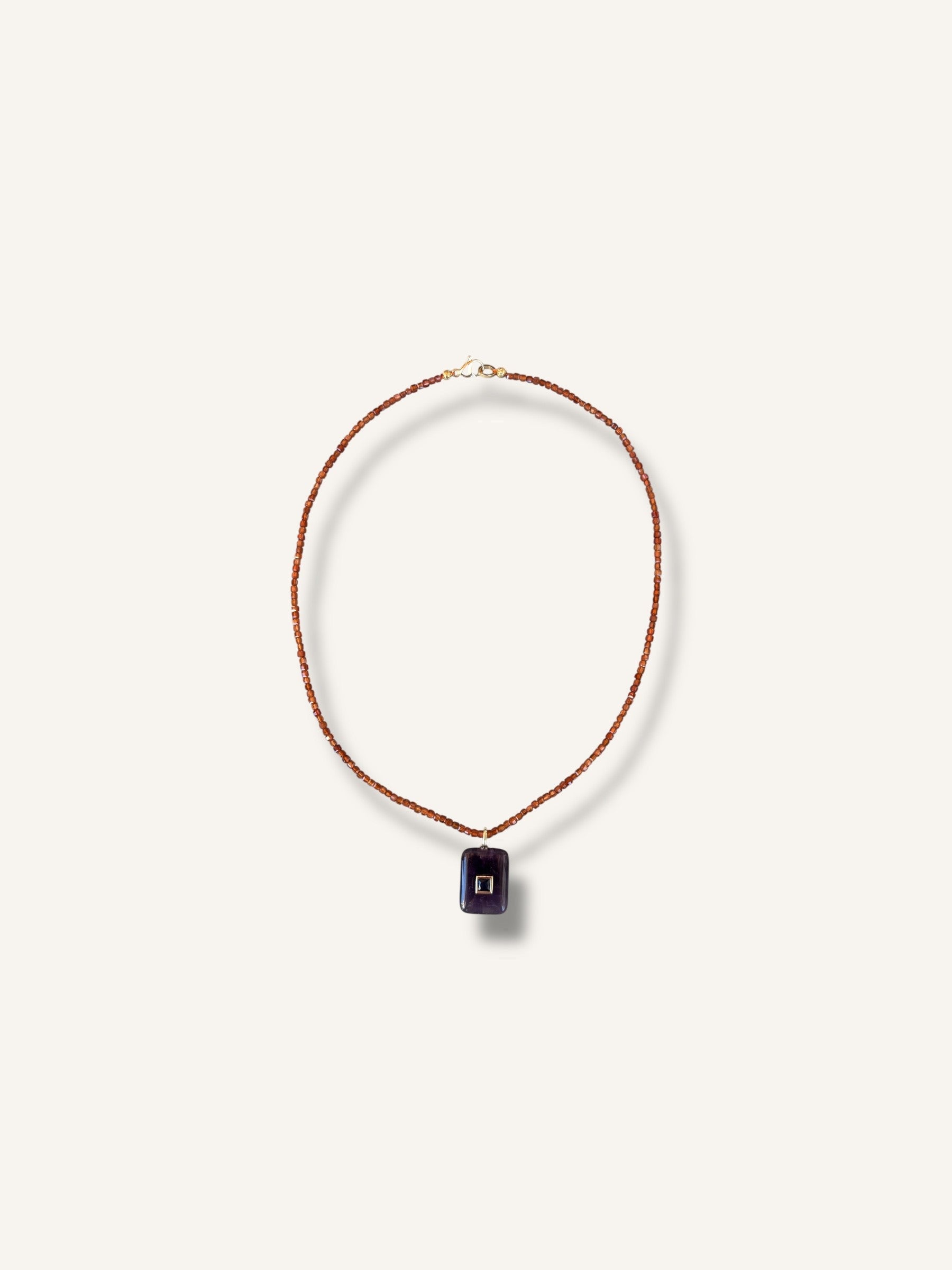 Necklace ''Amber amethyst''