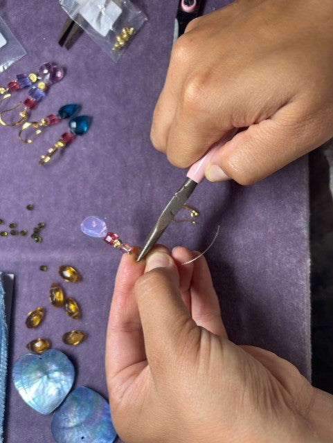 Necklace “Sicily” REAL gems: Fluorite,amazonite,pearls,zirconia and goldplated