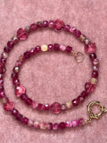 Necklace ''Rubellite heart'' REAL gems: Rubellite