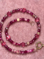 Necklace ''Rubellite heart''