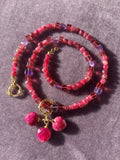 Necklace “Ruby Charms”