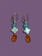 Earrings Flower Jade