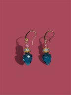 Earrings Blue zirconia