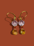 Earrings Citrine Amethyst 59