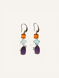 Earrings Orange cubes