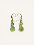 Earrings Prehnite drops green