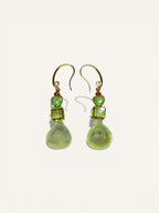 Earrings Prehnite drops green