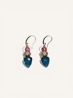Earrings Blue zirconia