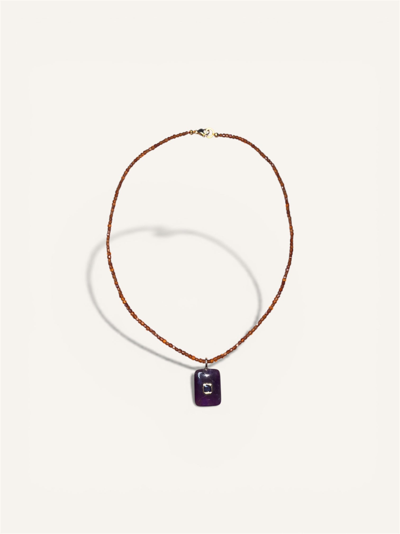Necklace ''Amber amethyst''