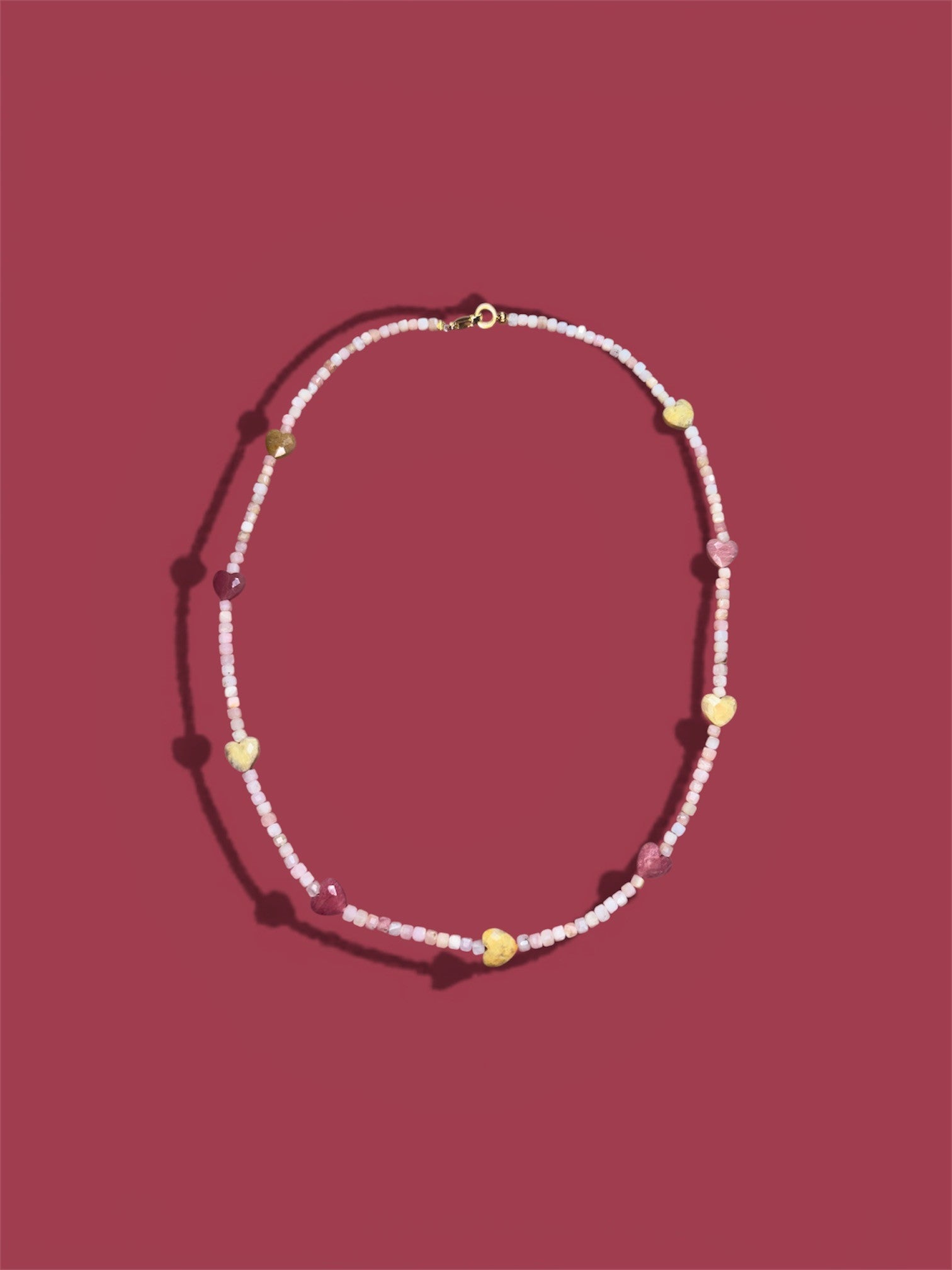 Necklace ''Rosequartz vanilla''