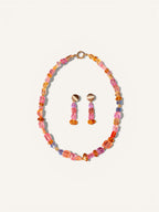 Necklace ''Peach Lotus''