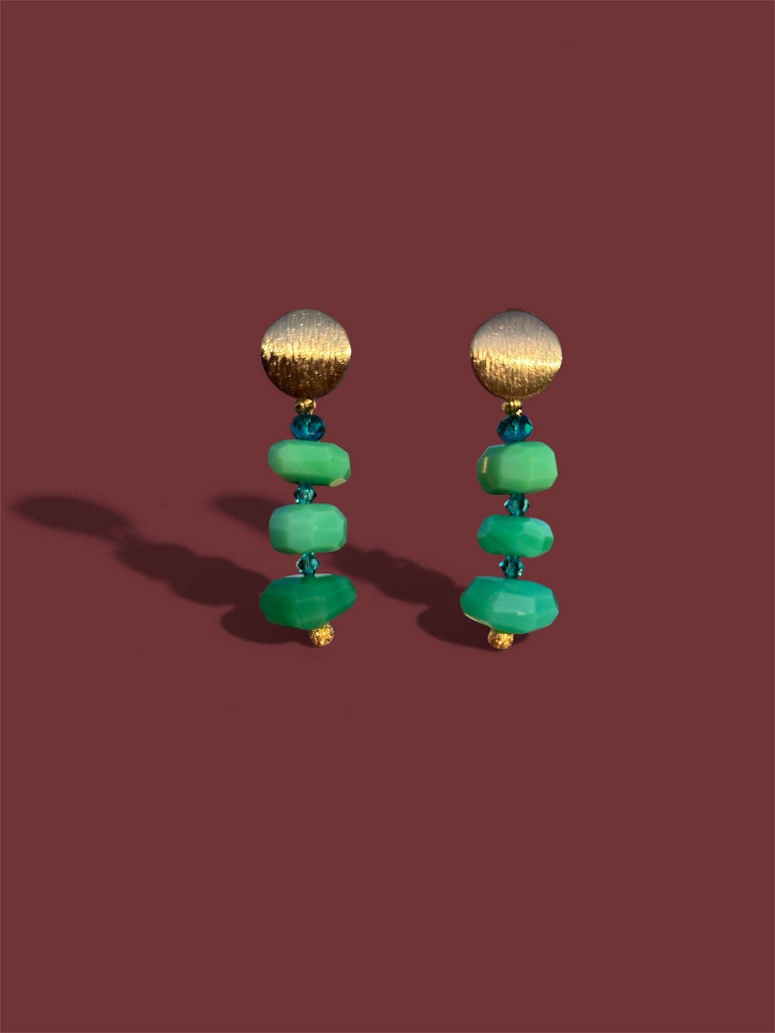 Earrings Sacred green